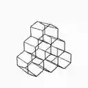 Ambiente Gourmet Soporte Para 6 Botellas de Vino Hexagonal