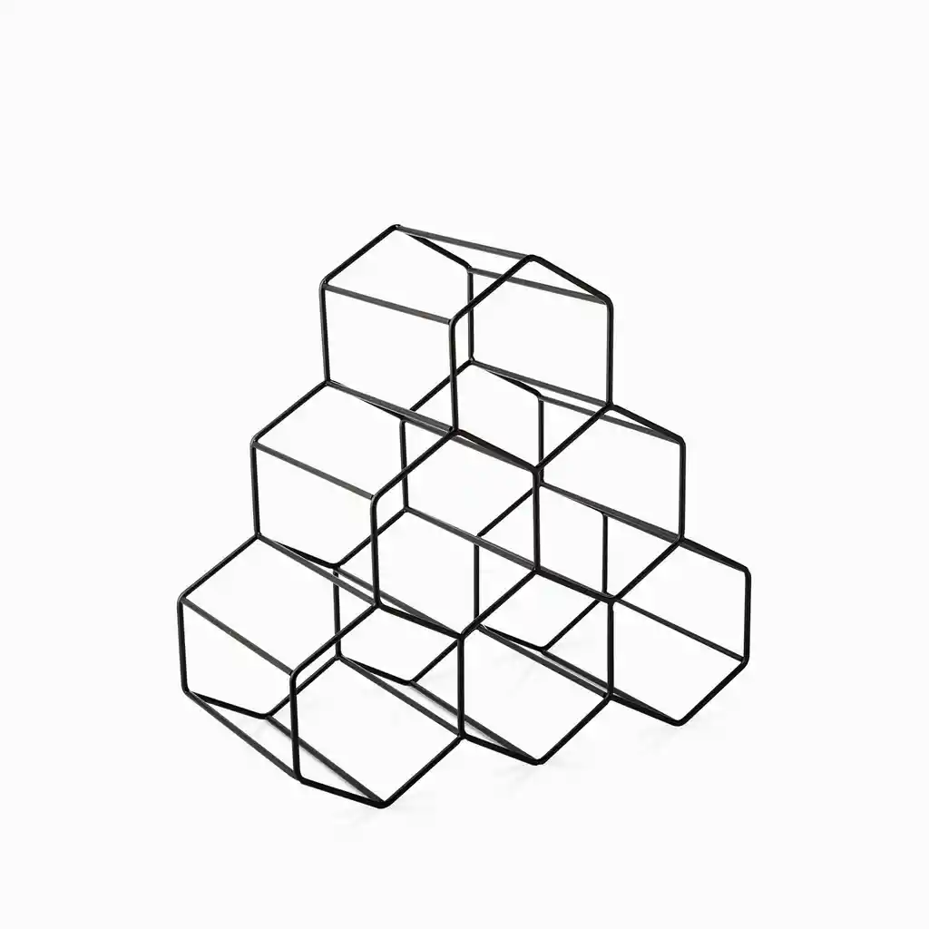Ambiente Gourmet Soporte Para 6 Botellas de Vino Hexagonal