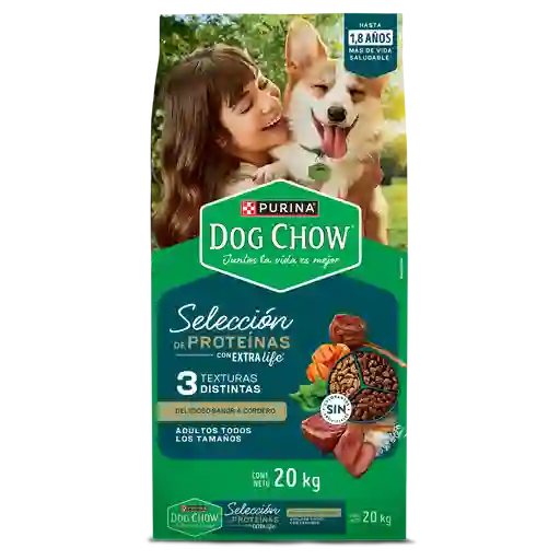 Comida para Perros Purina Dog Chow Selección Proteina Cordero x 20 kg