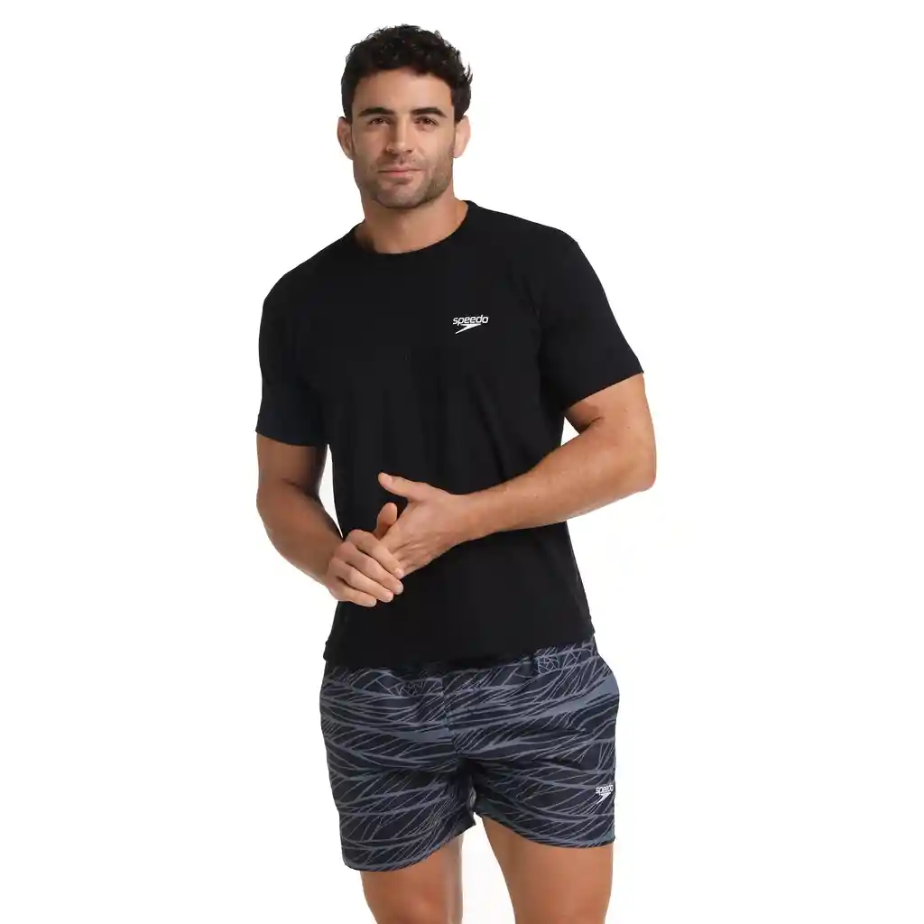 Camiseta Manga Corta Palm Haven Hombre Negro-l