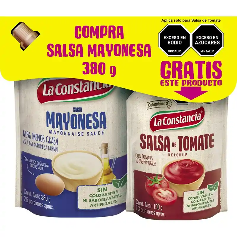 La Constancia Mayonesa + Salsa Tomate
