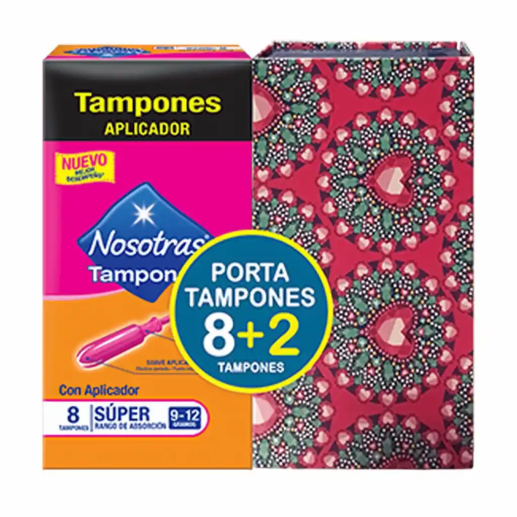 Nosotras Tampones con Aplicador y Porta Tapones