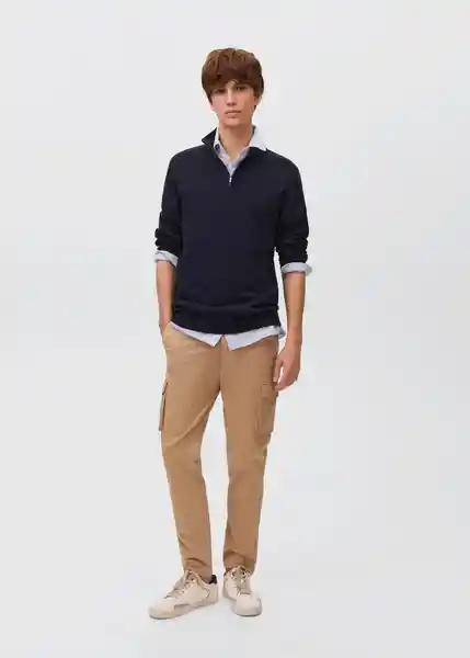 Pantalón Chcargo Beige Talla 21 Teen Niños Mango