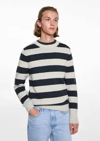 Suéter Jersey Stripes Navy Talla 21 Teen Niños Mango