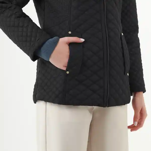 Chaqueta Cuello Alto Manga Larga Negro Talla S 725903