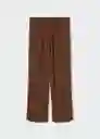 Pantalón Toto-A Marron Talla M Mujer Mango