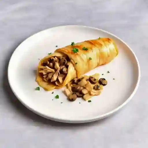 Pancerotty pollo con champiñones
