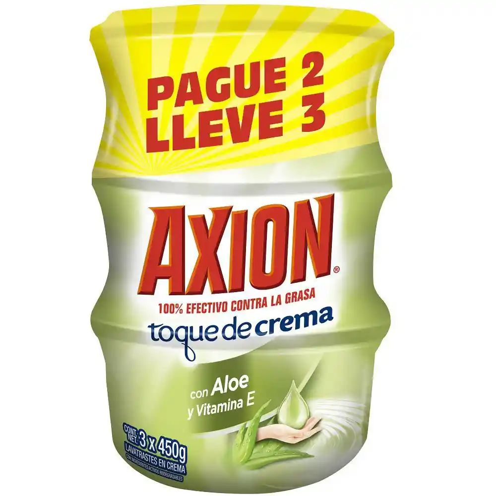 Axion Lavatrastes en Crema x3