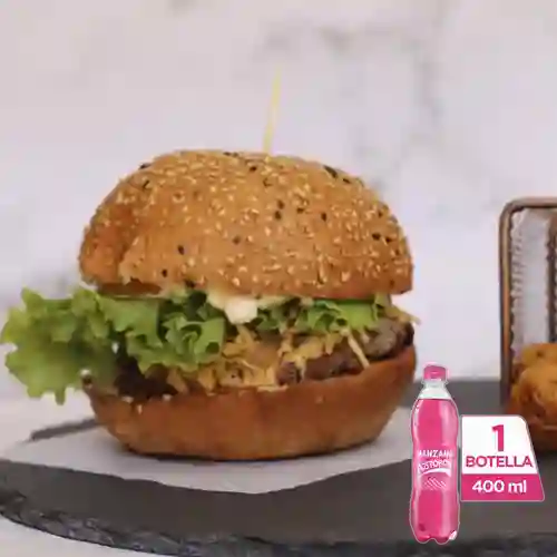 Combo hamburguesa sencilla + manzana