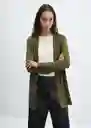 Buzo Cardigan Alma Khaki Talla 24 Mujer Mango