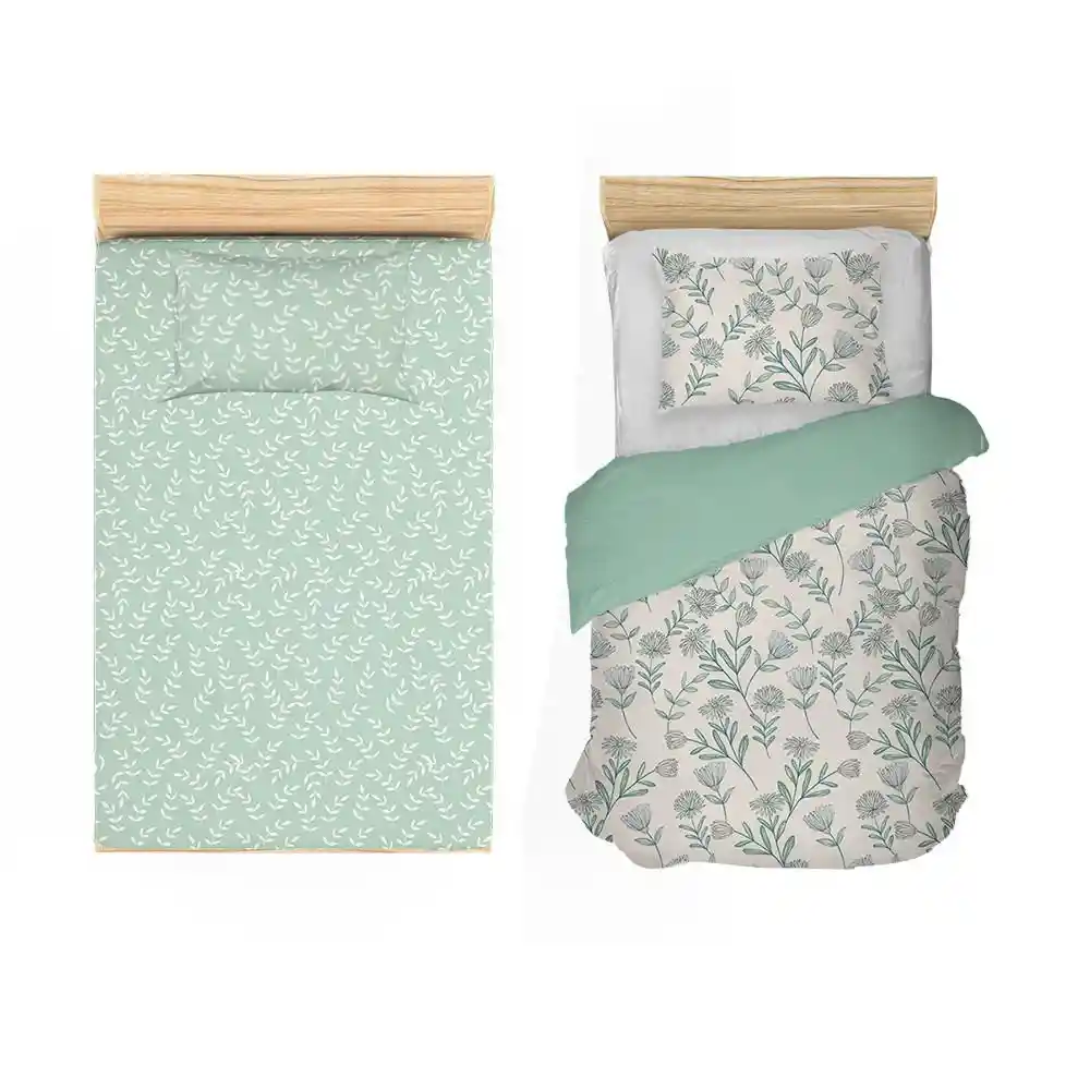 Edredon + Semi Juego Floxy S Estampado