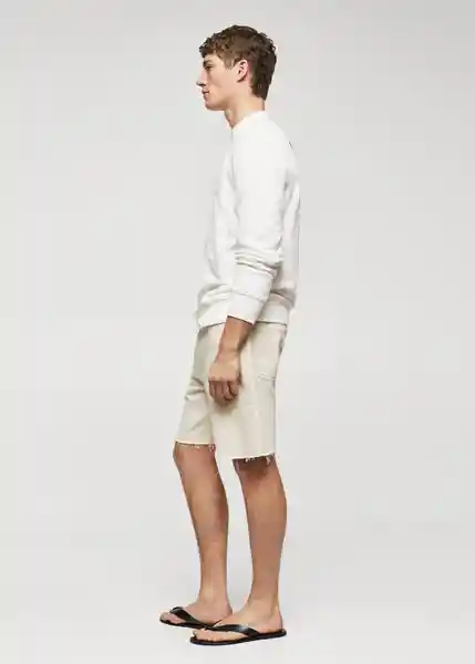 Buzo de Sudadera Pool Crew Off White Talla XS Hombre Mango