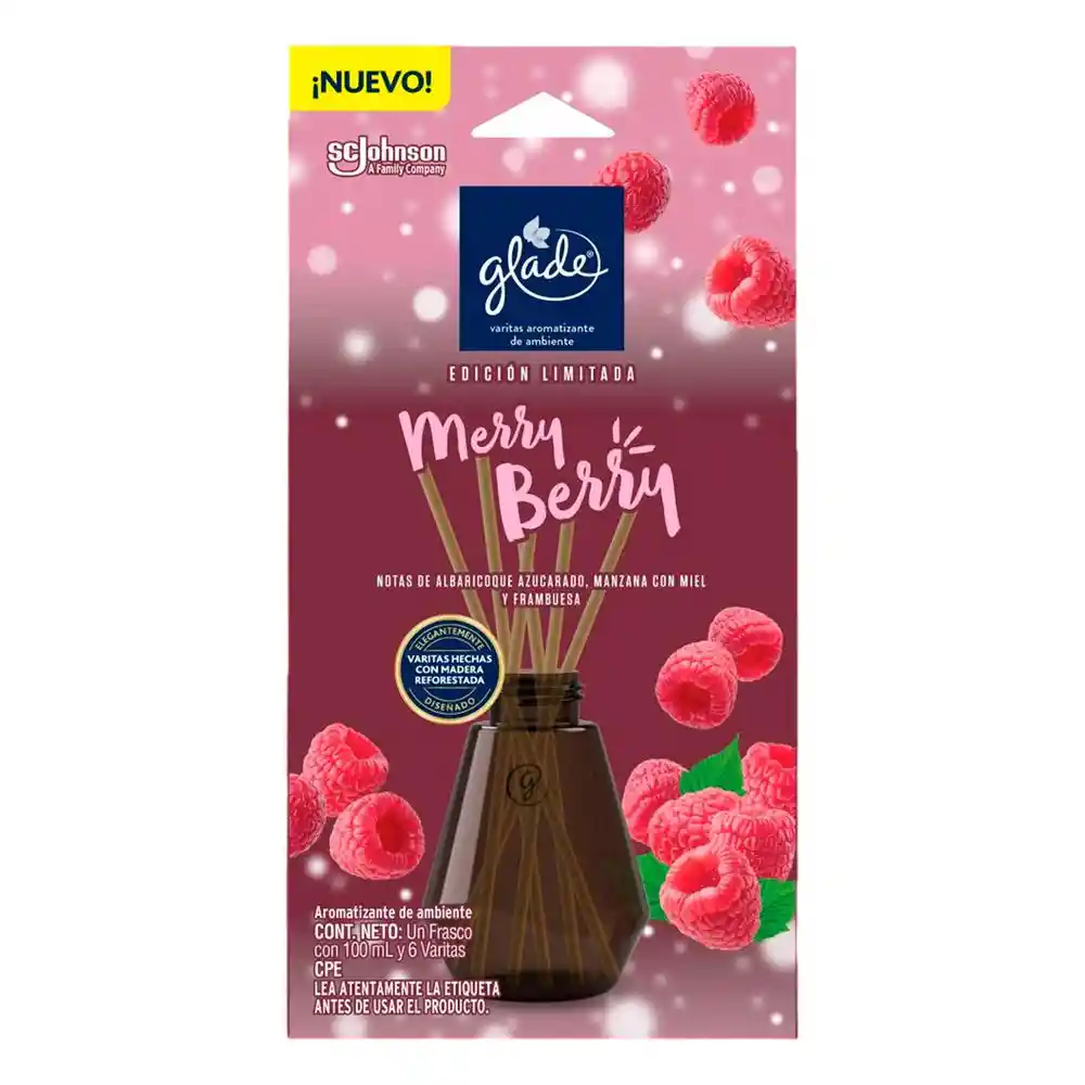 Glade Varita Aromatizante Ambiente Merry Berry