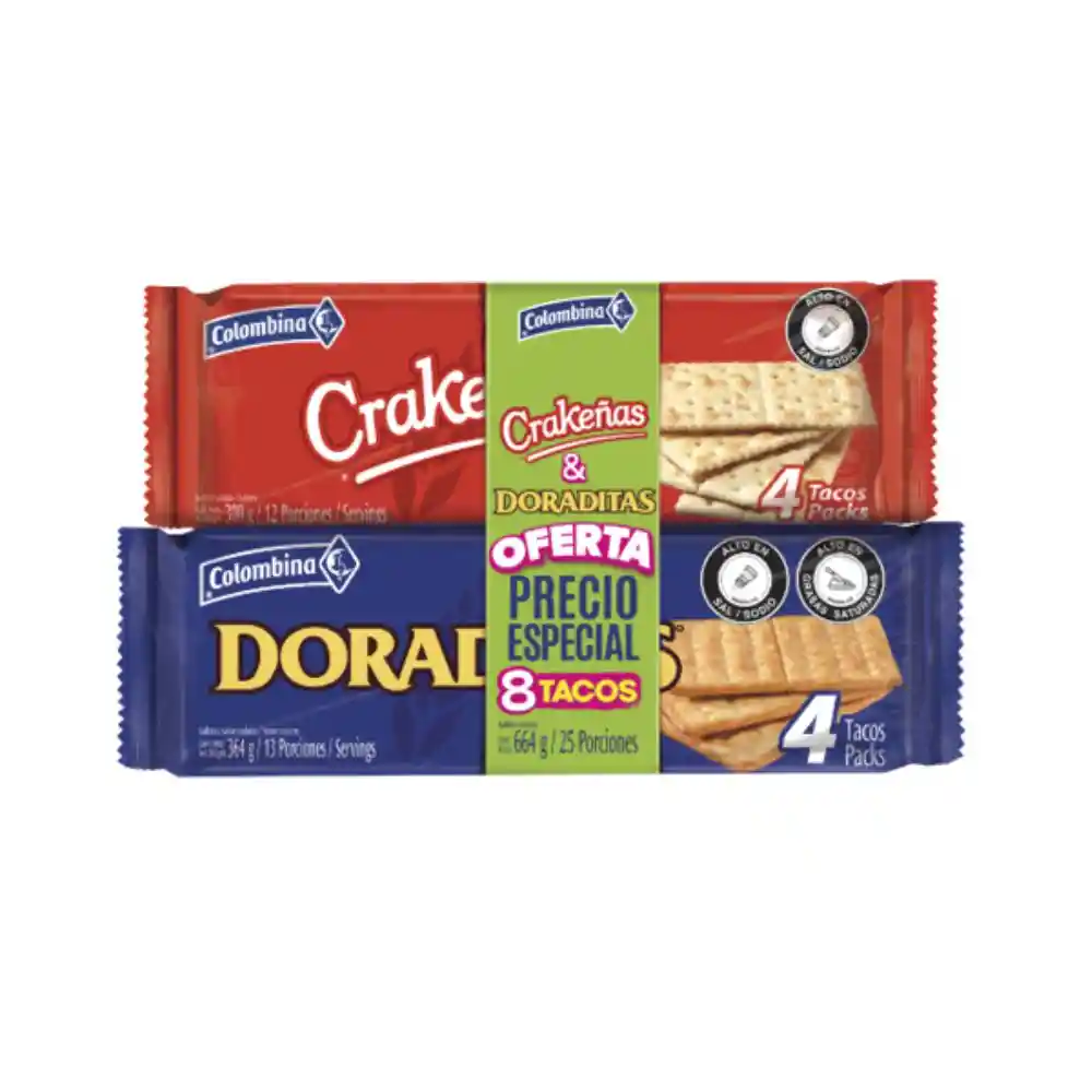 Colombina Galletas Crakeñas + Galletas Doradita