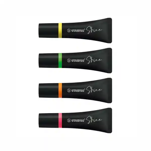 Stabilo Resaltador Shine Estuche 4 Colores Neón