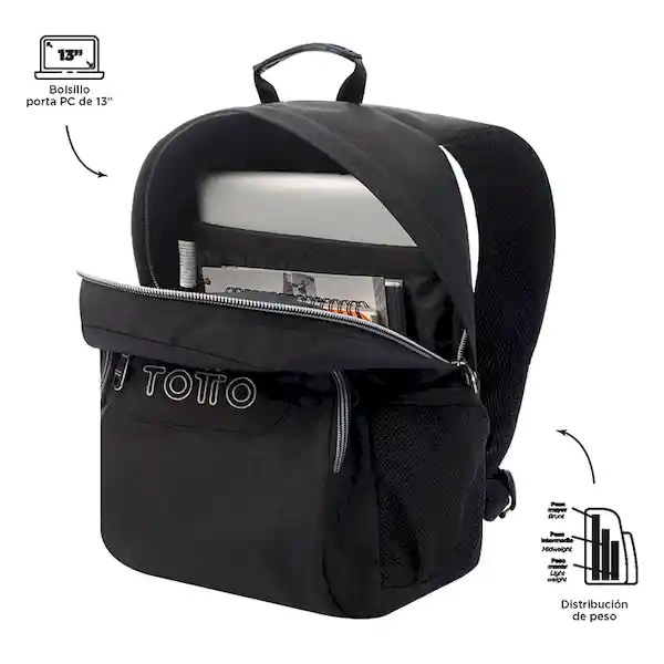 Morral Gommas Color Negro N01 Totto