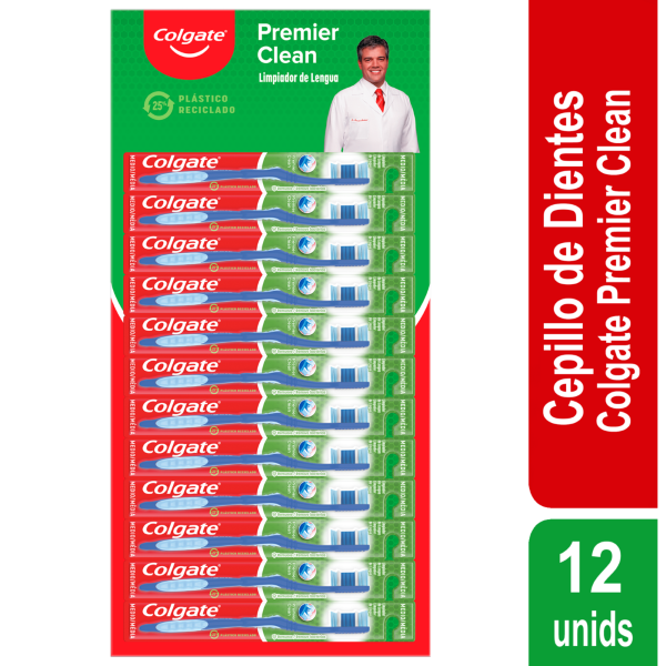 Colgate Cepillo de Dientes Premier Clean Medio 12 und
