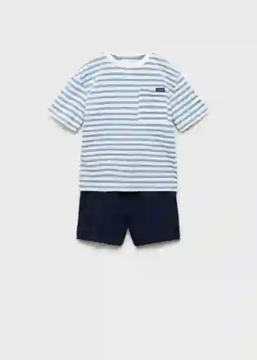Pack Pijama Morning Azul Talla 08 Niños Mango