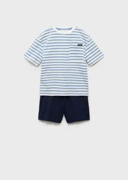 Pack Pijama Morning Azul Talla 08 Niños Mango