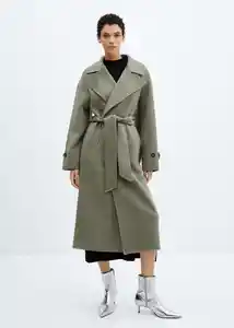 Abrigo Verdi Khaki Talla L Mujer Mango