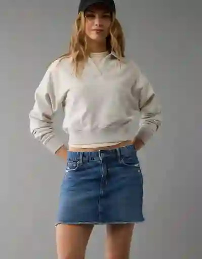 Falda Mujer Azul Talla: 4 5095489 American Eagle