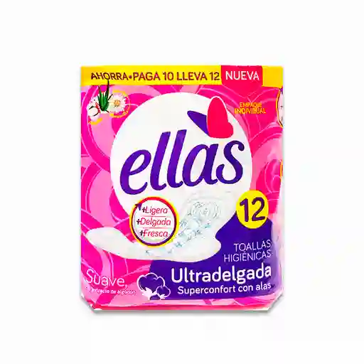 TOALLA FEM ULTRADELGADA 12UND