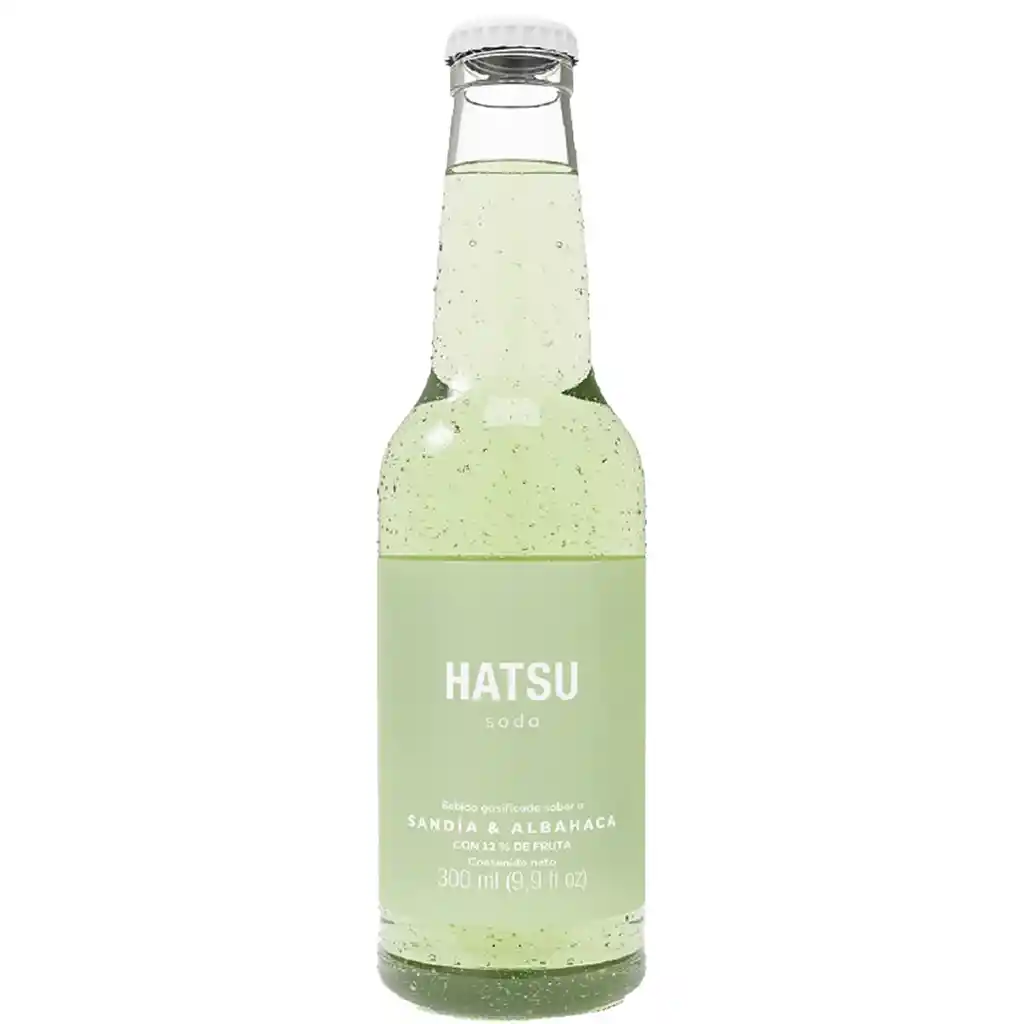 Hatsu Soda con Gas Sandía y Albahaca