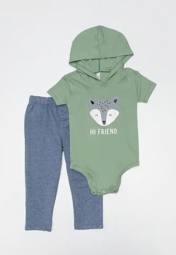 Conjunto 2 Piezas 6/9 Meses-verde