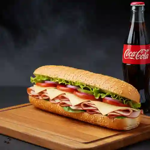 Combo Pavo&Jamón 21 Cm +Cocacola Orig 400ml