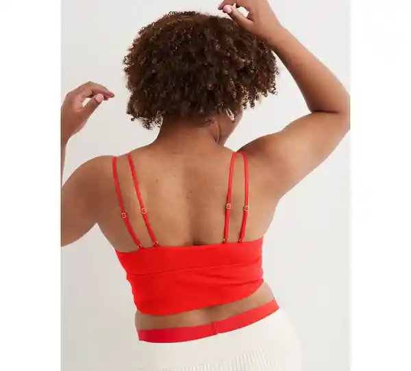 Bralette Aerie Rojo Talla Small American Eagle