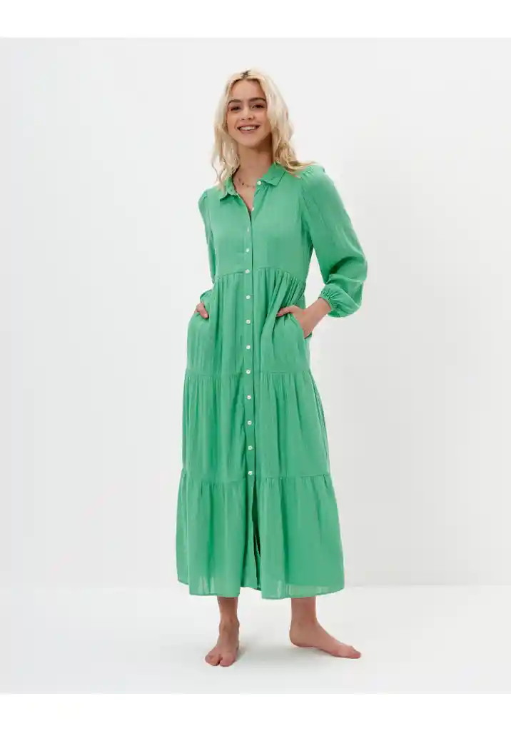 Vestido Mujer Verde Talla X-SMALL 400386741809 American Eagle
