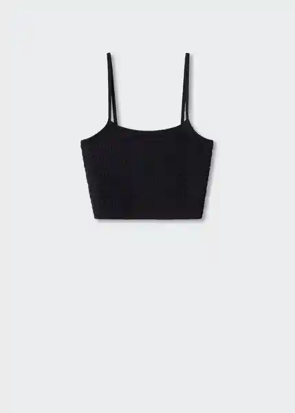 Top Sicilia Negro Talla M Mujer Mango