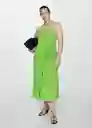 Vestido Fortuny7 Verde Talla XS Mujer Mango