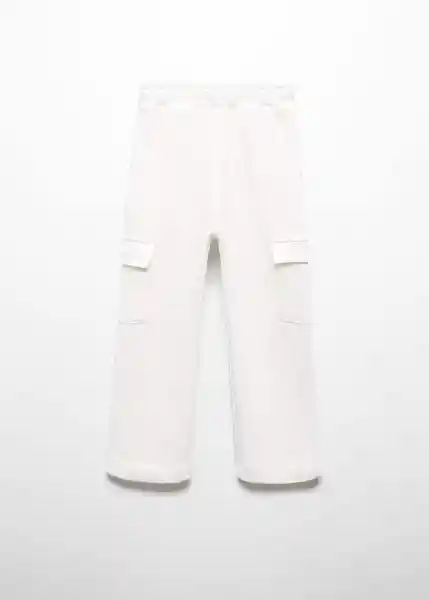 Pantalón London Niñas Off White Talla 8 Mango