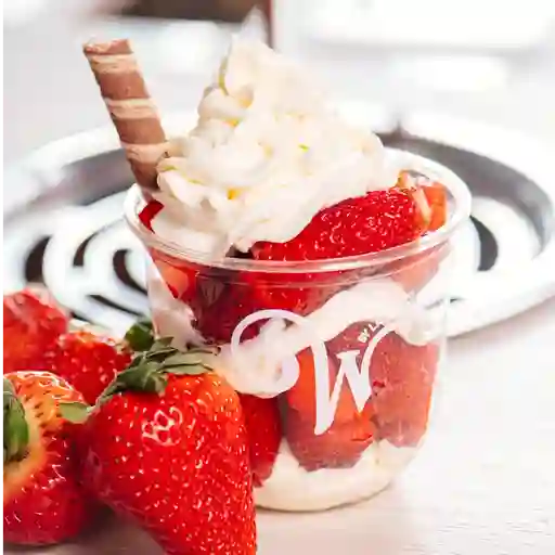 Fresa con crema