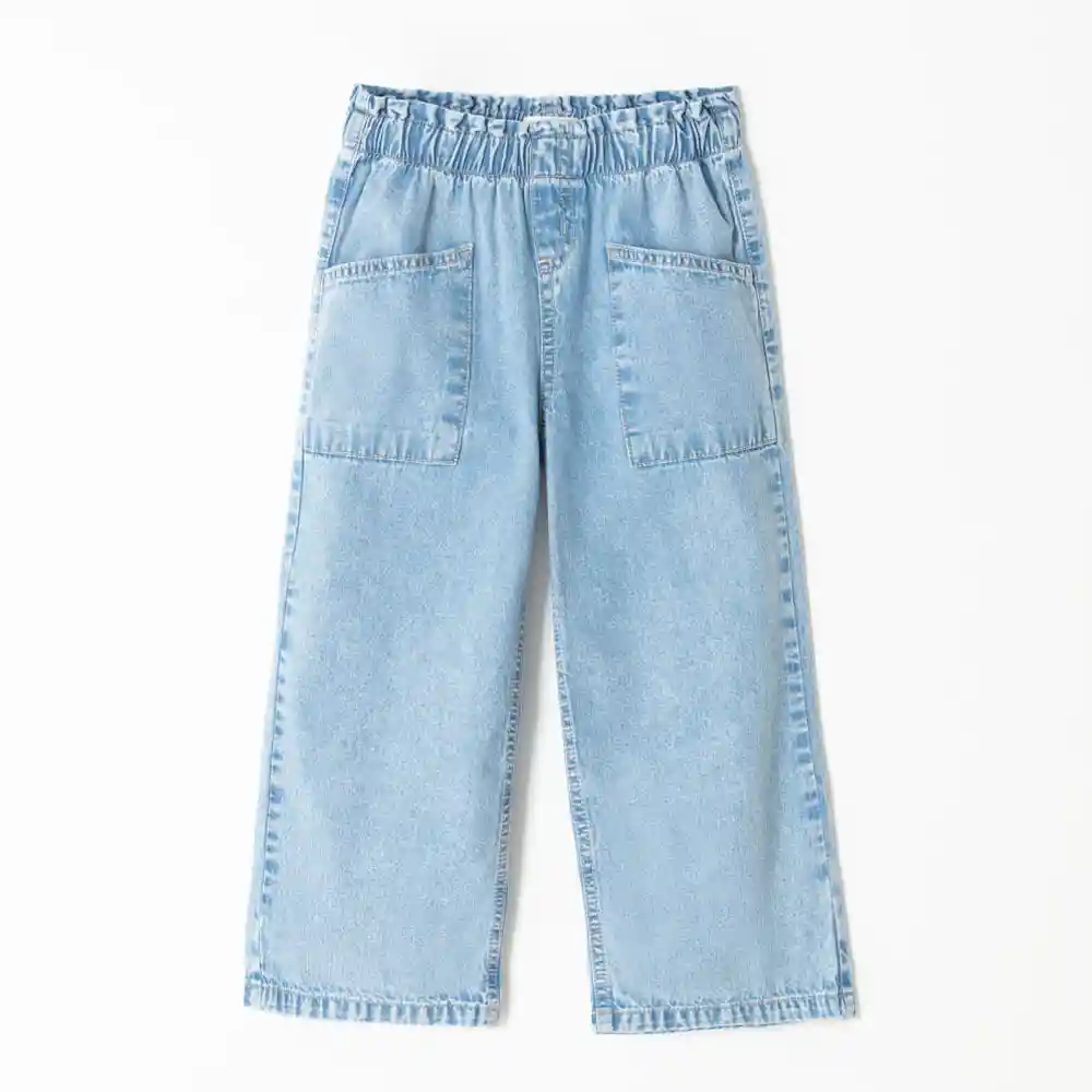 Pantalón Largo en Tejido Plano Índigo Bebita Kamil Baby Fresh Talla 4t