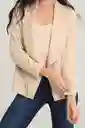 Chaqueta Suede Color Beige Medio Talla S Ragged