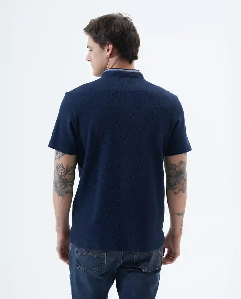 Camisa Polos Hombre Azul Oscuro Talla S 801f009 Americanino