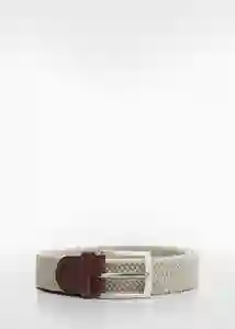 Cinturón Elástico Beige Talla 90 Hombre Mango