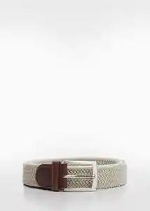 Cinturón Elástico Beige Talla 90 Hombre Mango