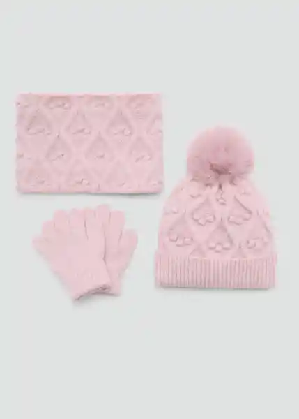 Gorro Rombus Rosa Palo Talla 94 Niñas Mango