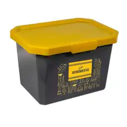 Caja Organizadora Con Broches Gris-amarillo Estra 4-1051046