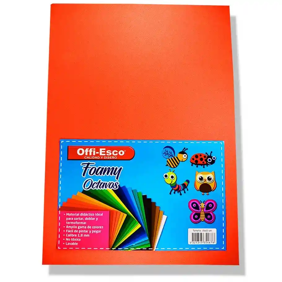 Foamy Offi-Esco Papeloctavos Colores Surtidos