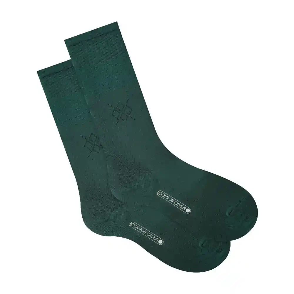 Medias Formales Largo Tradicional Hombre Creteil Punto Blanco Talla 10-12