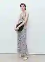 Pantalón Coco Crudo Talla L Mujer Mango