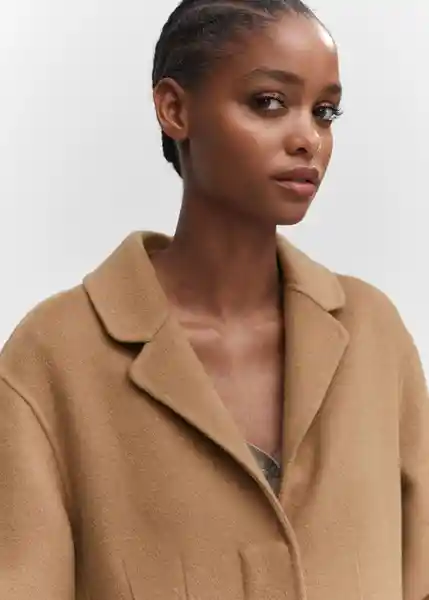 Abrigo Ranch Camel Talla 24 Mujer Mango