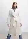 Abrigo Trench Sahara Piedra Talla 18 Mujer Mango