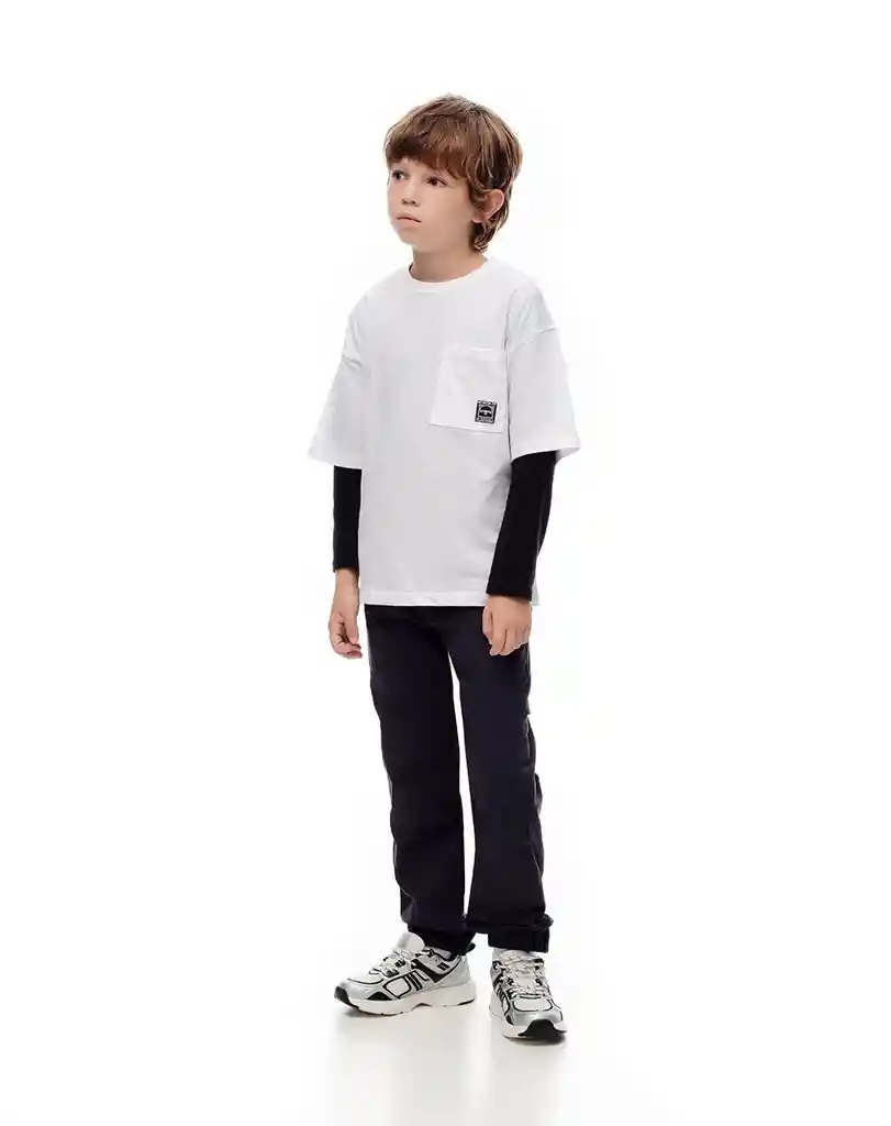 Pantalón Tipo Jogger en Drill Kids Masculino Lewak Kd Gef