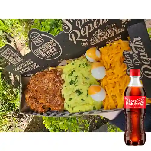 Combo Nuevas Papas Pulled Pork +Cocacola Orig 400ml