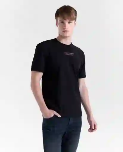 Camiseta Hombre Negro Talla L 849G001_NEG194004 Americanino